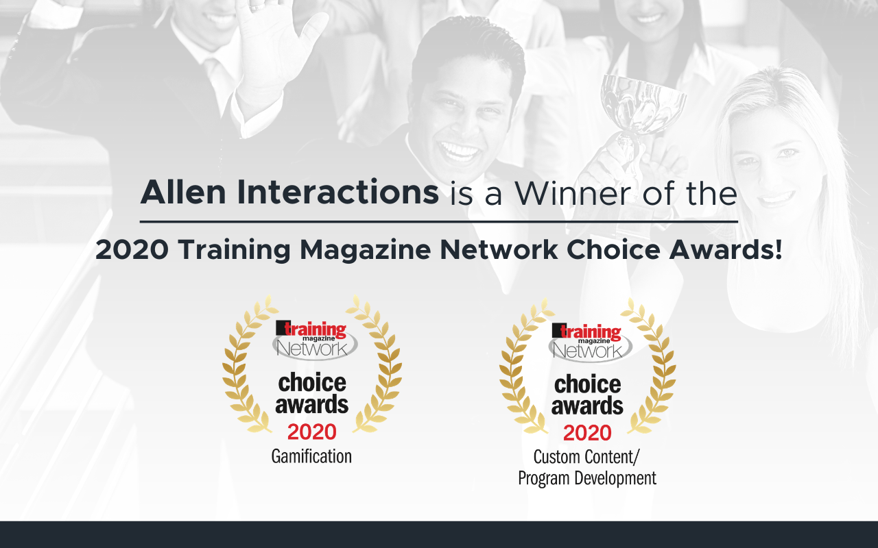 Allen Interactions Wins Two 2021 Training Magazine Network Choice Awards