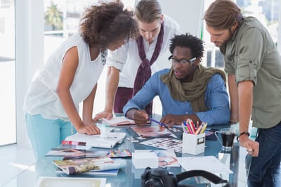 www.alleninteractions.comhs-fshubfsStock imagesTeam of photo editors having brainstorming session in their office